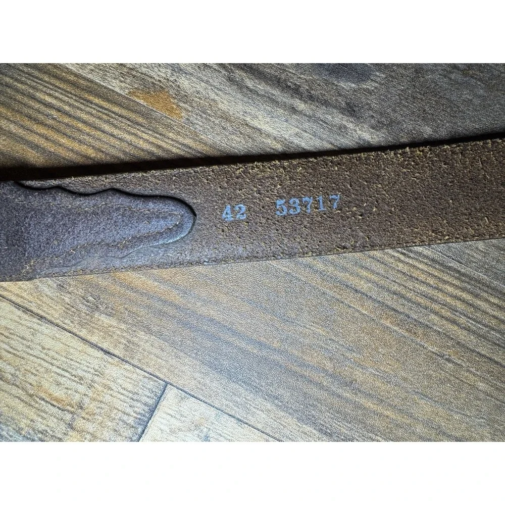 Silver Creek Size 43 Men's Genuine‎ Leather Belt Western Brown Distressed